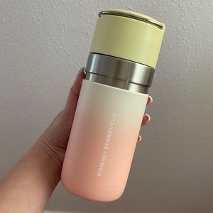 Stanley + Starbucks yellow pink ombré stainless steel tumbler